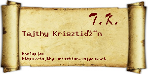 Tajthy Krisztián névjegykártya