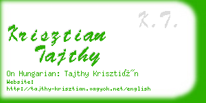 krisztian tajthy business card